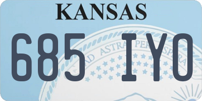 KS license plate 685IYO