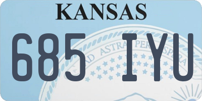 KS license plate 685IYU