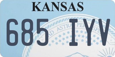 KS license plate 685IYV