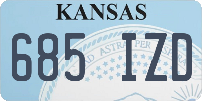KS license plate 685IZD