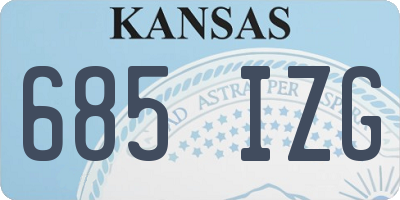 KS license plate 685IZG