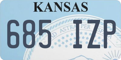 KS license plate 685IZP