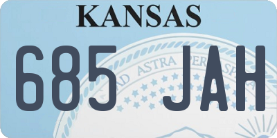 KS license plate 685JAH