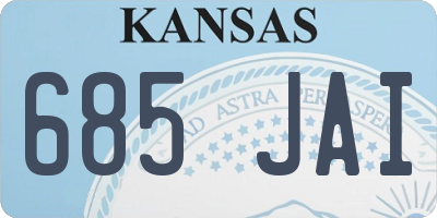 KS license plate 685JAI