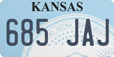 KS license plate 685JAJ