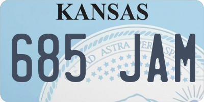 KS license plate 685JAM