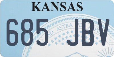 KS license plate 685JBV