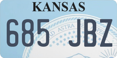 KS license plate 685JBZ