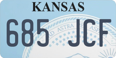 KS license plate 685JCF