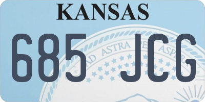 KS license plate 685JCG