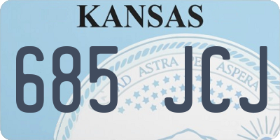 KS license plate 685JCJ