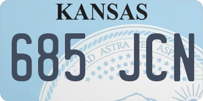 KS license plate 685JCN