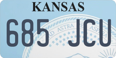 KS license plate 685JCU