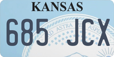 KS license plate 685JCX
