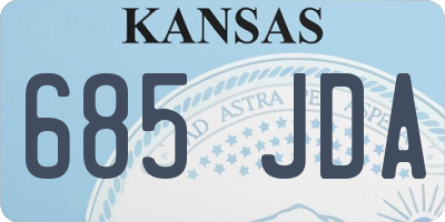KS license plate 685JDA