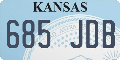 KS license plate 685JDB