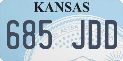 KS license plate 685JDD