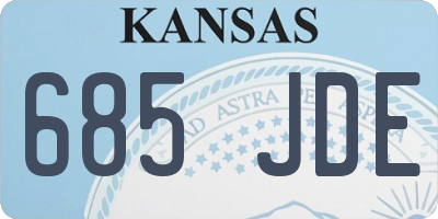KS license plate 685JDE