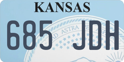 KS license plate 685JDH