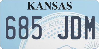 KS license plate 685JDM