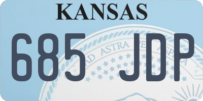 KS license plate 685JDP