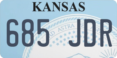 KS license plate 685JDR