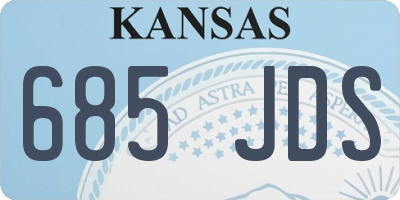 KS license plate 685JDS