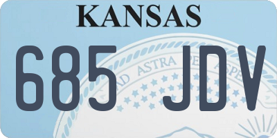 KS license plate 685JDV