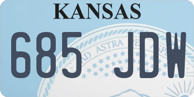 KS license plate 685JDW