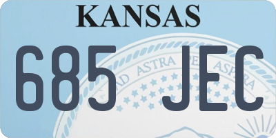 KS license plate 685JEC