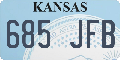 KS license plate 685JFB