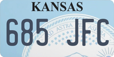 KS license plate 685JFC