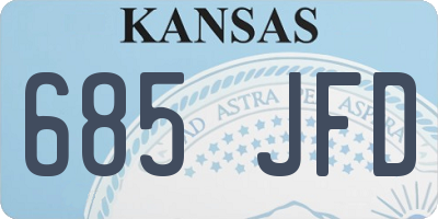 KS license plate 685JFD