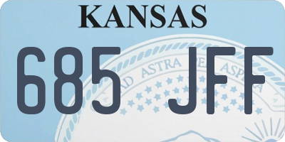 KS license plate 685JFF