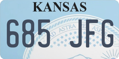 KS license plate 685JFG