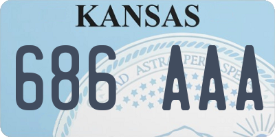 KS license plate 686AAA