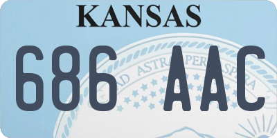 KS license plate 686AAC