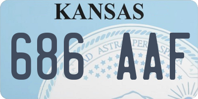 KS license plate 686AAF