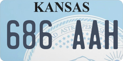 KS license plate 686AAH