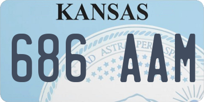 KS license plate 686AAM