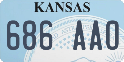 KS license plate 686AAO