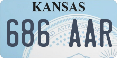 KS license plate 686AAR