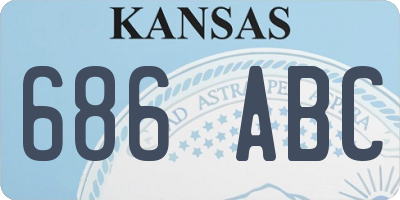 KS license plate 686ABC