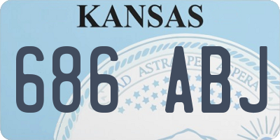 KS license plate 686ABJ