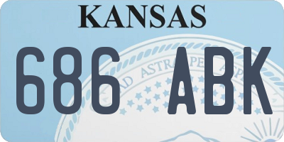 KS license plate 686ABK
