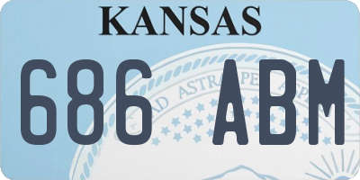 KS license plate 686ABM