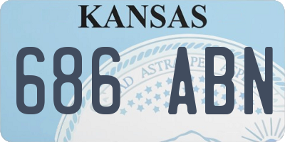 KS license plate 686ABN