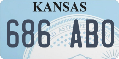 KS license plate 686ABO