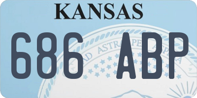 KS license plate 686ABP
