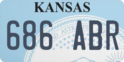 KS license plate 686ABR